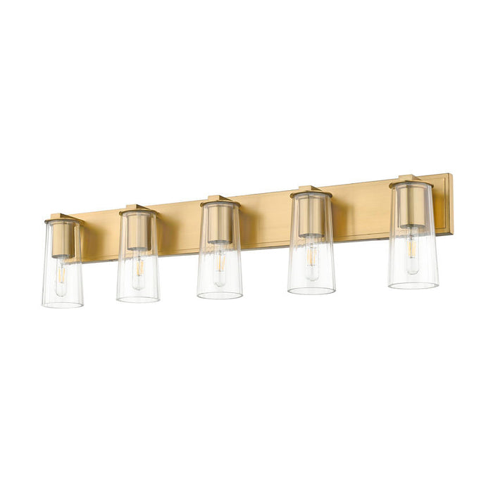 Z-Lite Titus Vanity Modern Gold 5 Light 826-5V-MGLD | theLightShop