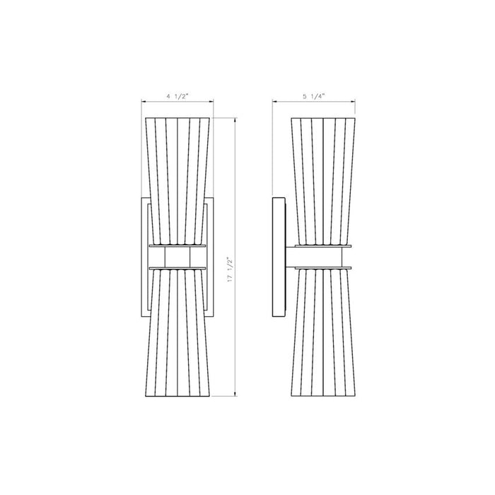 Z-Lite Titus Wall Sconce Brushed Nickel 2 Light 826-2S-BN | theLightShop