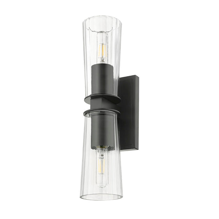Z-Lite Titus Wall Sconce Matte Black 2 Light 826-2S-MB | theLightShop
