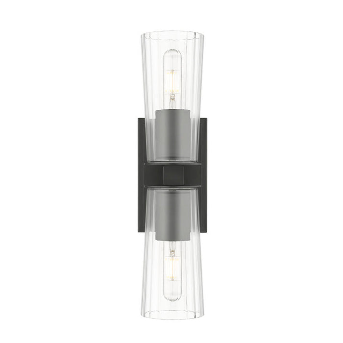 Z-Lite Titus Wall Sconce Matte Black 2 Light 826-2S-MB | theLightShop