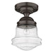 Z-Lite Vaughn Bronze 1 Light Flushmount 736F10-BRZ | theLightShop