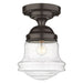 Z-Lite Vaughn Bronze 1 Light Flushmount 736F10-BRZ | theLightShop