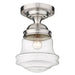 Z-Lite Vaughn Brushed Nickel 1 Light Flushmount 736F10-BN | theLightShop