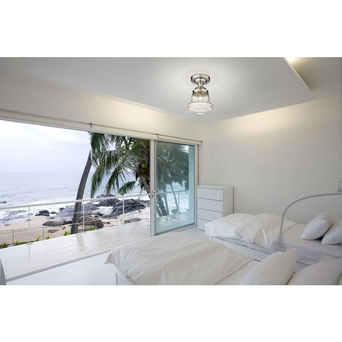 Z-Lite Vaughn Brushed Nickel 1 Light Flushmount 736F10-BN | theLightShop