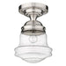 Z-Lite Vaughn Brushed Nickel 1 Light Flushmount 736F10-BN | theLightShop