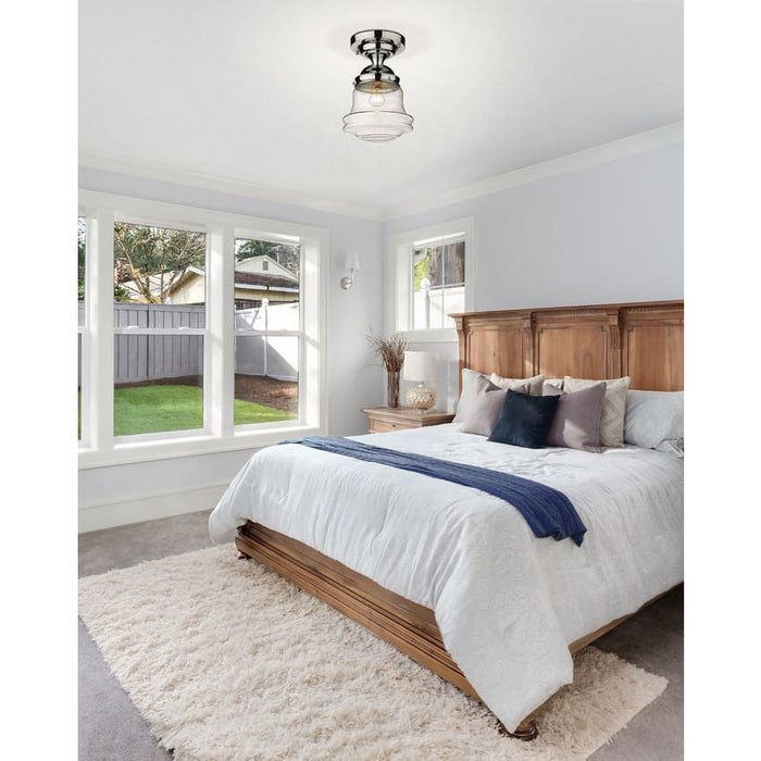 Z-Lite Vaughn Chrome 1 Light Flushmount 736F10-CH | theLightShop