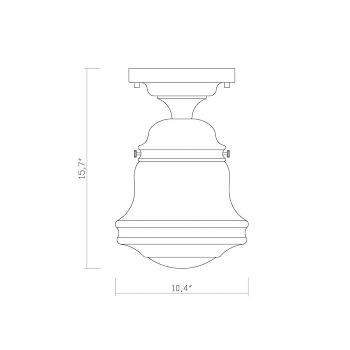 Z-Lite Vaughn Chrome 1 Light Flushmount 736F10-CH | theLightShop