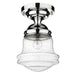 Z-Lite Vaughn Chrome 1 Light Flushmount 736F10-CH | theLightShop
