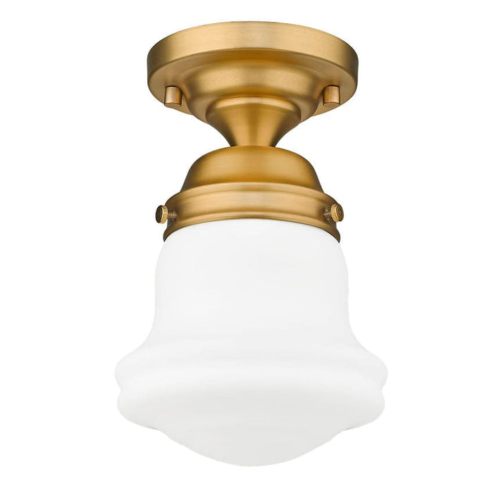 Z-Lite Vaughn Heritage Brass 1 Light Flushmount 735F1-HBR | theLightShop