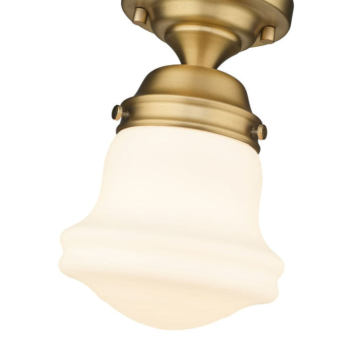 Z-Lite Vaughn Heritage Brass 1 Light Flushmount 735F1-HBR | theLightShop