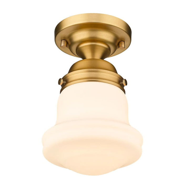 Z-Lite Vaughn Heritage Brass 1 Light Flushmount 735F1-HBR | theLightShop
