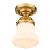 Z-Lite Vaughn Heritage Brass 1 Light Flushmount 735F1-HBR | theLightShop