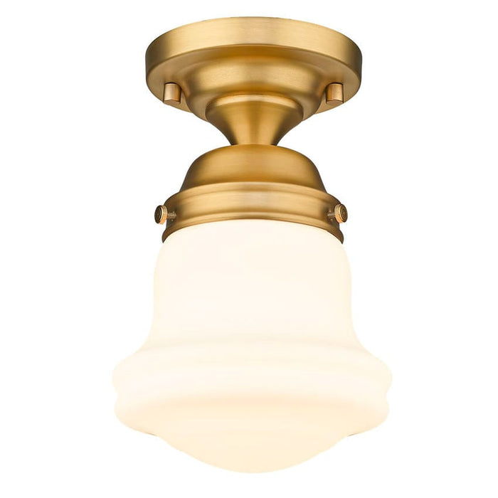 Z-Lite Vaughn Heritage Brass 1 Light Flushmount 735F1-HBR | theLightShop