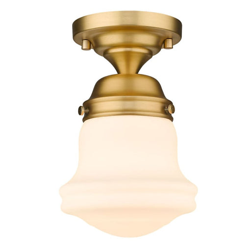 Z-Lite Vaughn Heritage Brass 1 Light Flushmount 735F1-HBR | theLightShop