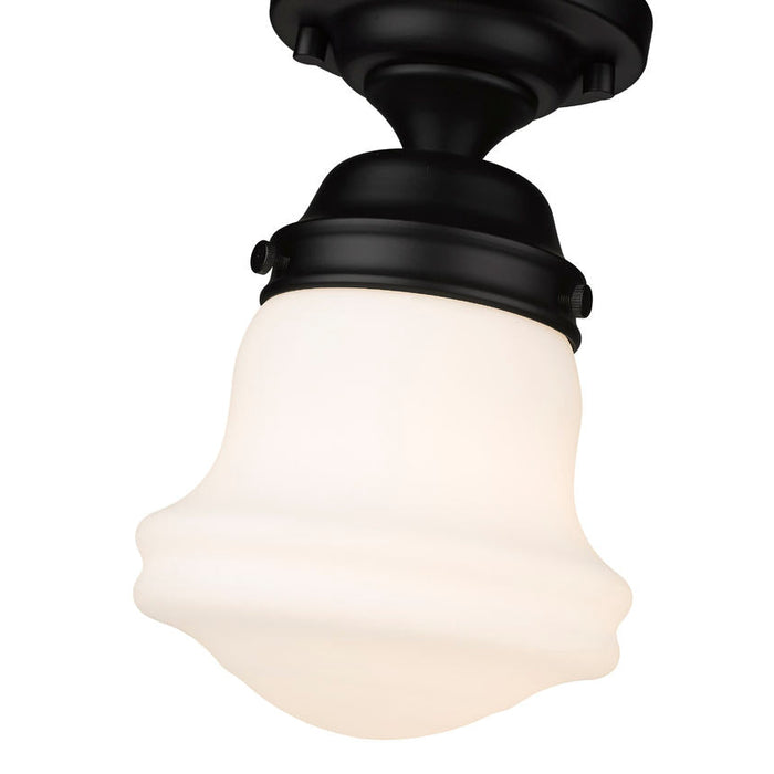 Z-Lite Vaughn Matte Black 1 Light Flushmount 735F1-MB | theLightShop