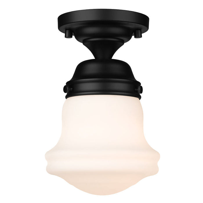 Z-Lite Vaughn Matte Black 1 Light Flushmount 735F1-MB | theLightShop