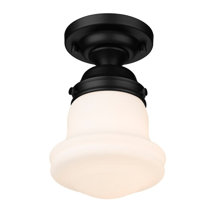 Z-Lite Vaughn Matte Black 1 Light Flushmount 735F1-MB | theLightShop