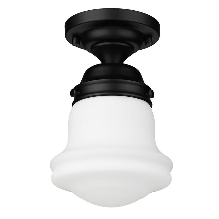 Z-Lite Vaughn Matte Black 1 Light Flushmount 735F1-MB | theLightShop