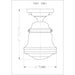 Z-Lite Vaughn Matte Black 1 Light Flushmount 736F1-MB | theLightShop