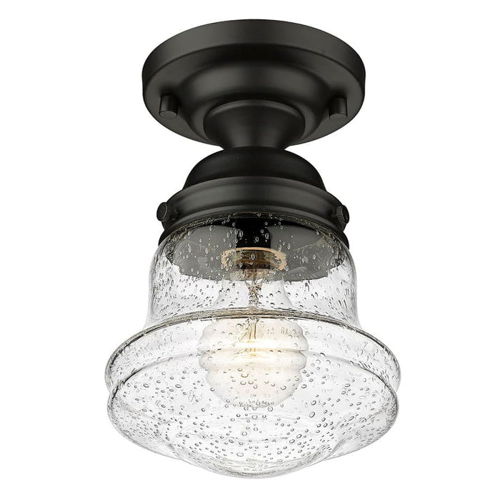 Z-Lite Vaughn Matte Black 1 Light Flushmount 736F1-MB | theLightShop
