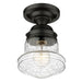 Z-Lite Vaughn Matte Black 1 Light Flushmount 736F1-MB | theLightShop