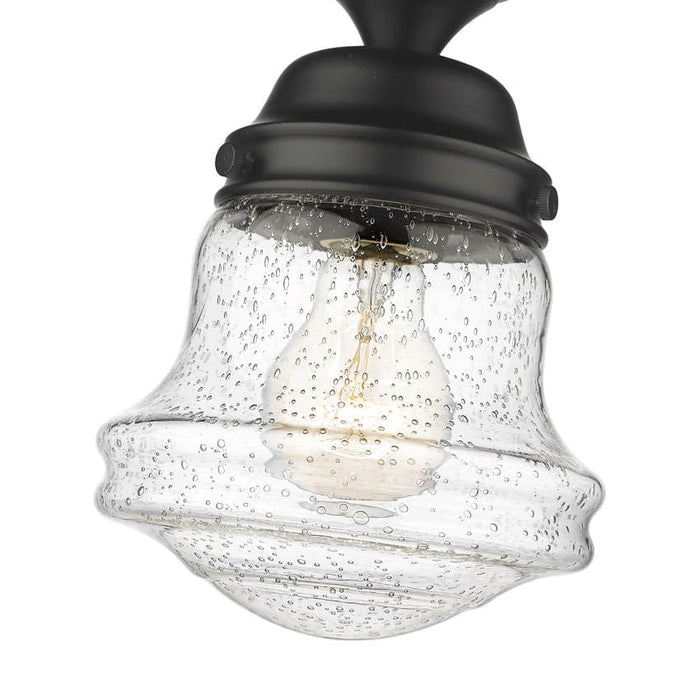 Z-Lite Vaughn Matte Black 1 Light Flushmount 736F1-MB | theLightShop
