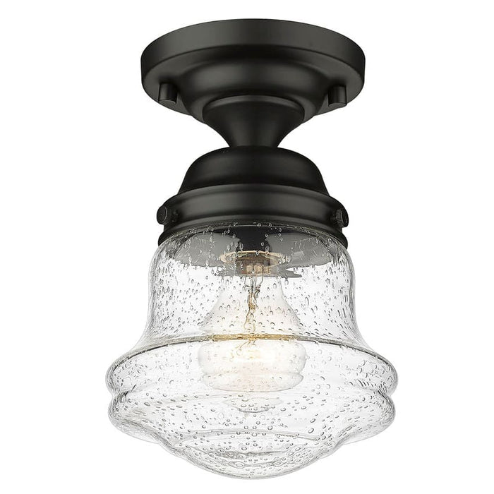 Z-Lite Vaughn Matte Black 1 Light Flushmount 736F1-MB | theLightShop