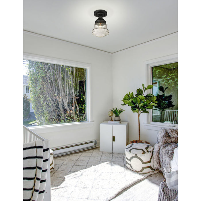 Z-Lite Vaughn Matte Black 1 Light Flushmount 736F10-MB | theLightShop