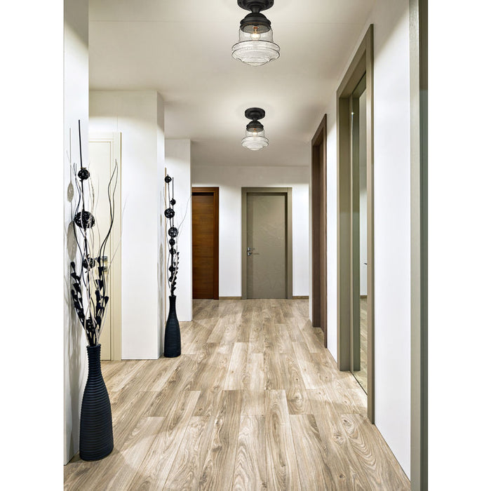 Z-Lite Vaughn Matte Black 1 Light Flushmount 736F10-MB | theLightShop