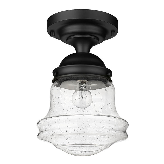 Z-Lite Vaughn Matte Black 1 Light Flushmount 736F10-MB | theLightShop
