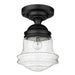 Z-Lite Vaughn Matte Black 1 Light Flushmount 736F10-MB | theLightShop
