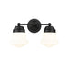 Z-Lite Vaughn Matte Black Vanity 735-2V-MB | theLightShop