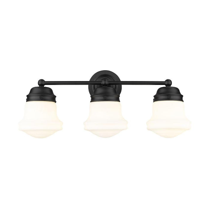 Z-Lite Vaughn Matte Black Vanity 735-3V-MB | theLightShop