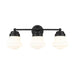 Z-Lite Vaughn Matte Black Vanity 735-3V-MB | theLightShop