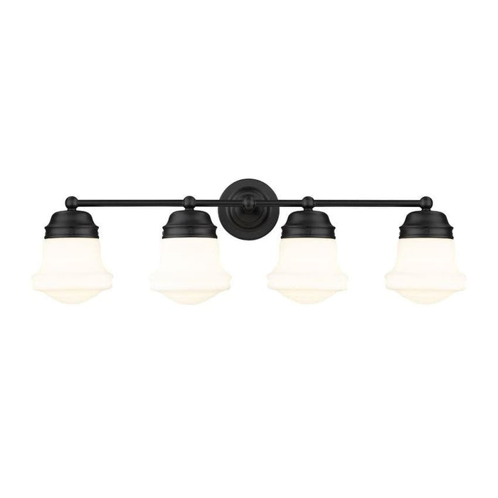Z-Lite Vaughn Matte Black Vanity 735-4V-MB | theLightShop