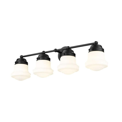 Z-Lite Vaughn Matte Black Vanity 735-4V-MB | theLightShop