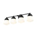 Z-Lite Vaughn Matte Black Vanity 735-4V-MB | theLightShop