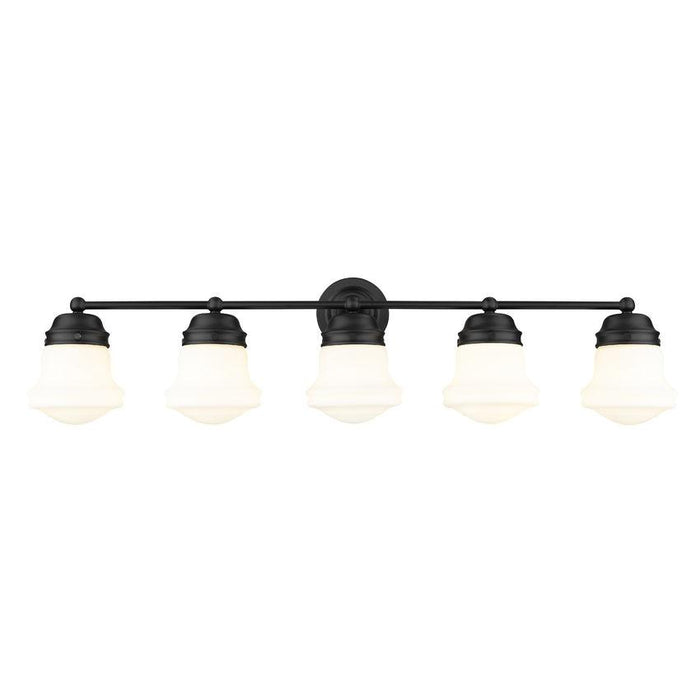Z-Lite Vaughn Matte Black Vanity 735-5V-MB | theLightShop