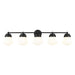 Z-Lite Vaughn Matte Black Vanity 735-5V-MB | theLightShop