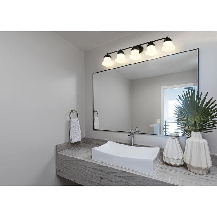 Z-Lite Vaughn Matte Black Vanity 735-5V-MB | theLightShop