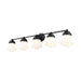 Z-Lite Vaughn Matte Black Vanity 735-5V-MB | theLightShop