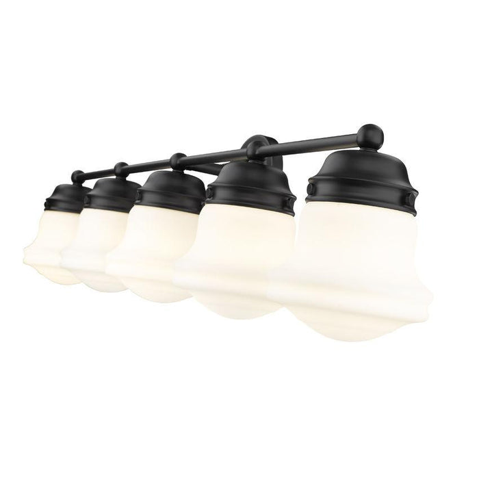 Z-Lite Vaughn Matte Black Vanity 735-5V-MB | theLightShop