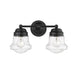Z-Lite Vaughn Matte Black Vanity 736-2V-MB | theLightShop