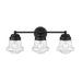 Z-Lite Vaughn Matte Black Vanity 736-3V-MB | theLightShop