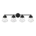 Z-Lite Vaughn Matte Black Vanity 736-4V-MB | theLightShop