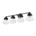 Z-Lite Vaughn Matte Black Vanity 736-4V-MB | theLightShop