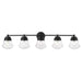 Z-Lite Vaughn Matte Black Vanity 736-5V-MB | theLightShop