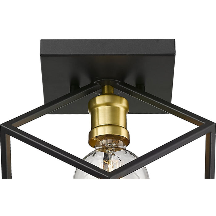 Z-Lite Vertical Bronze Olde Brass Flushmount 478F-BRZ-OBR - Flushmounts