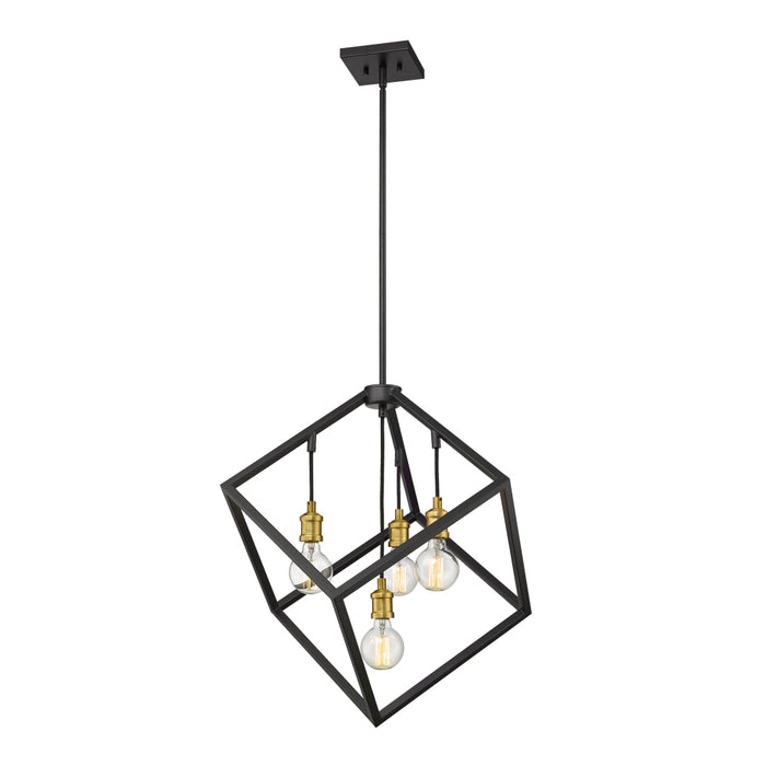 Z-Lite Vertical Bronze Olde Brass Pendant 478P24-BRZ-OBR | theLightShop
