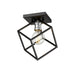 Z-Lite Vertical Matte Black Brushed Nickel Flushmount 478F-MB-BN | theLightShop